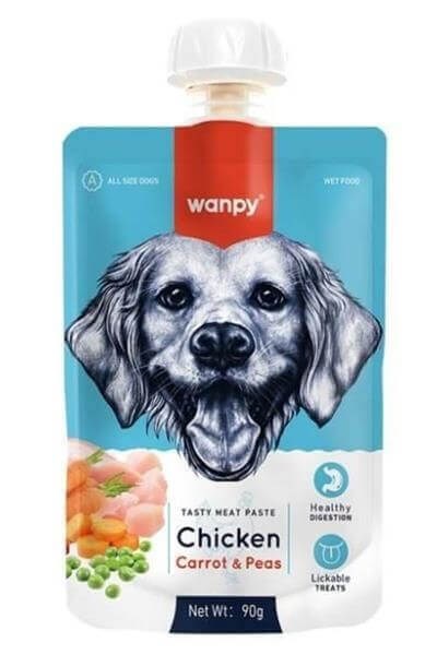 Wanpy Taze Tavuklu Havuçlu Köpek Et Ezmesi 90 gr