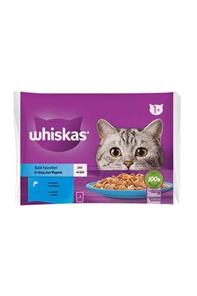 Whiskas Pouch Jöle İçinde Somonlu/Ton Balıklı Kedi Konservesi 85gr ( 4´lü )