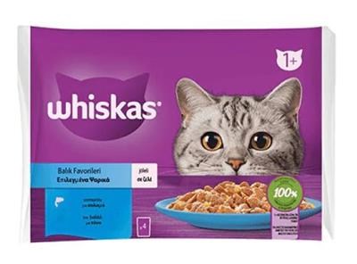 Whiskas Pouch Jöle İçinde Somonlu/Ton Balıklı Kedi Konservesi 85gr ( 4´lü )