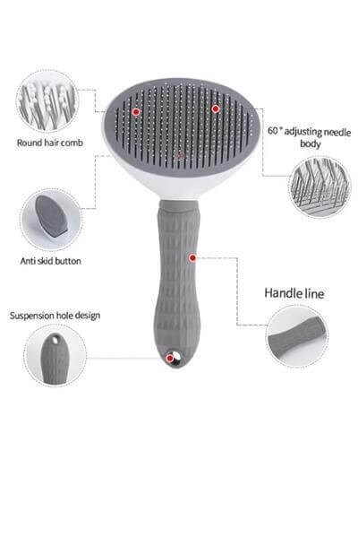 Zampa Oval Basmalı Kedi Köpek Tarak 20x10 cm