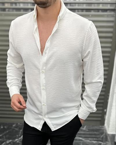 Airobin Kumaş Gömlek Beyaz