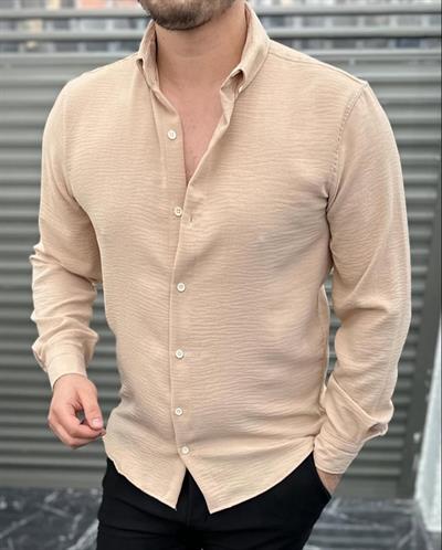 Airobin Kumaş Gömlek Krem