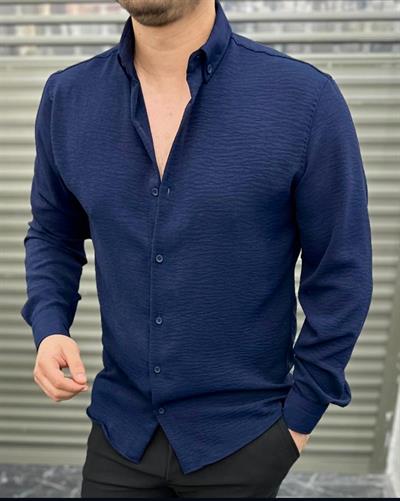 Airobin Kumaş Gömlek Lacivert