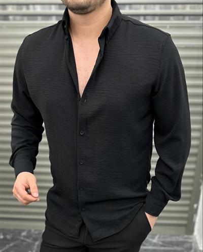 Airobin Kumaş Gömlek Siyah