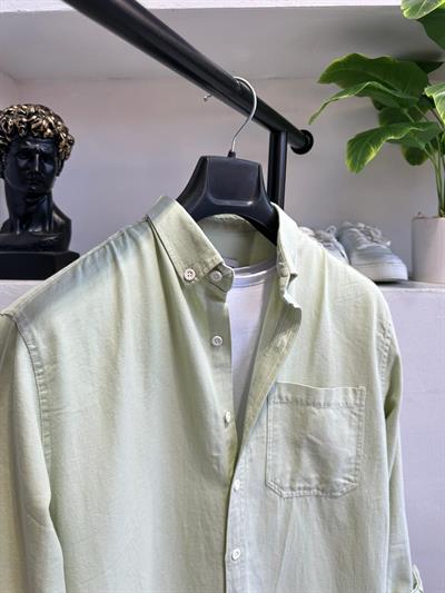 Gabardin Gömlek Su Yeşili