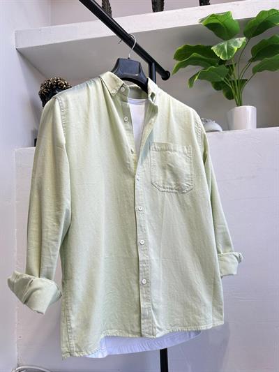 Gabardin Gömlek Su Yeşili