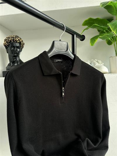 Polo Yaka Triko Siyah