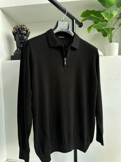 Polo Yaka Triko Siyah