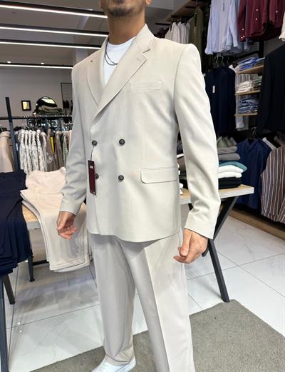 Oversize Takım Elbise Krem