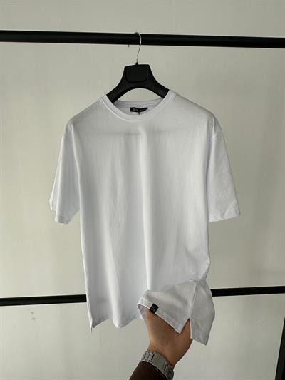 Pamuklu Tişört Beyaz