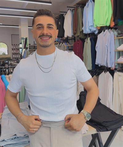 Pamuklu Triko Tişört Beyaz