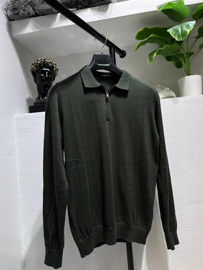 Polo Yaka Triko Yeşil