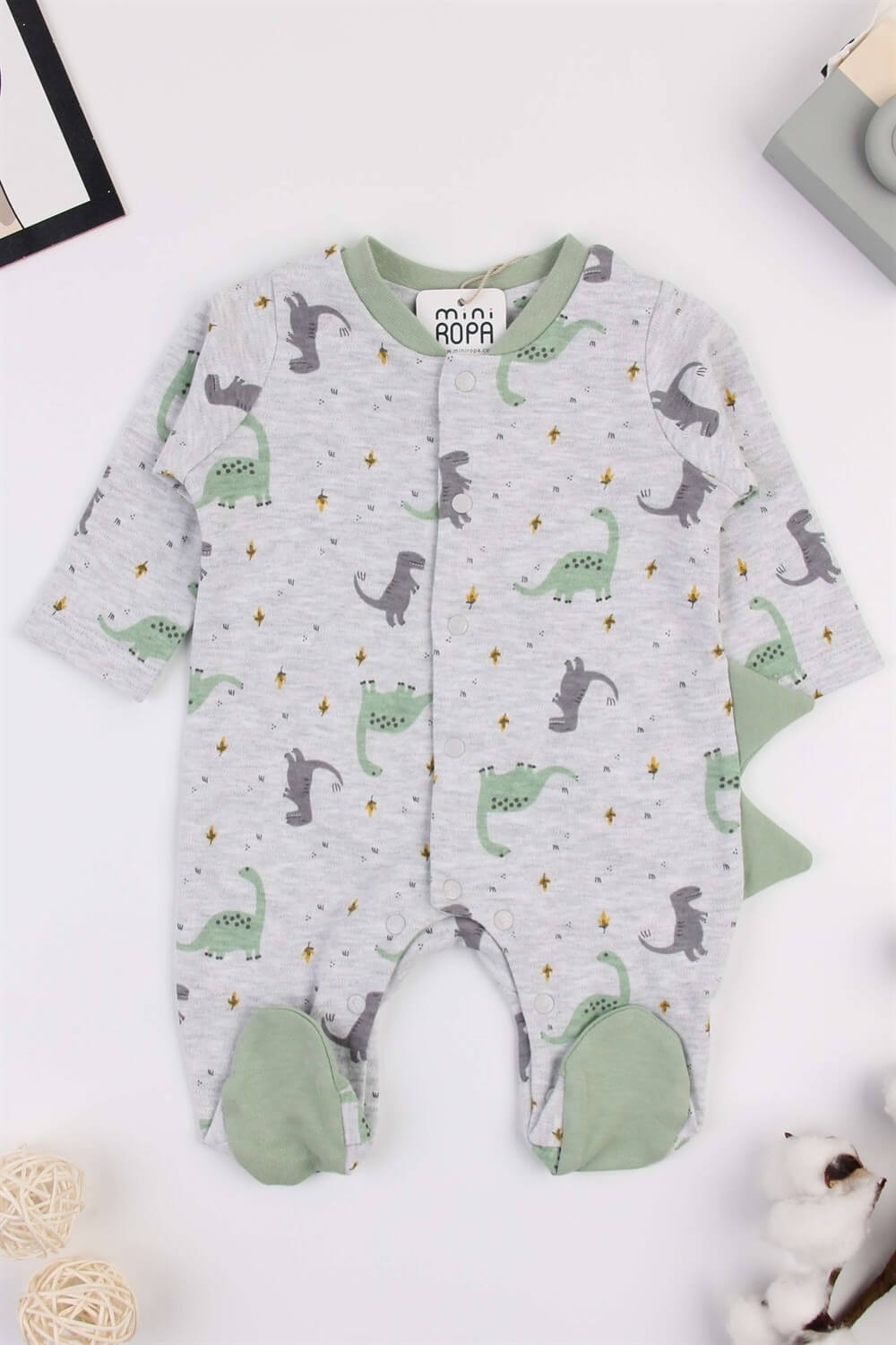 Bi Baby Gamer Dinazours Patikli Bebek Tulum