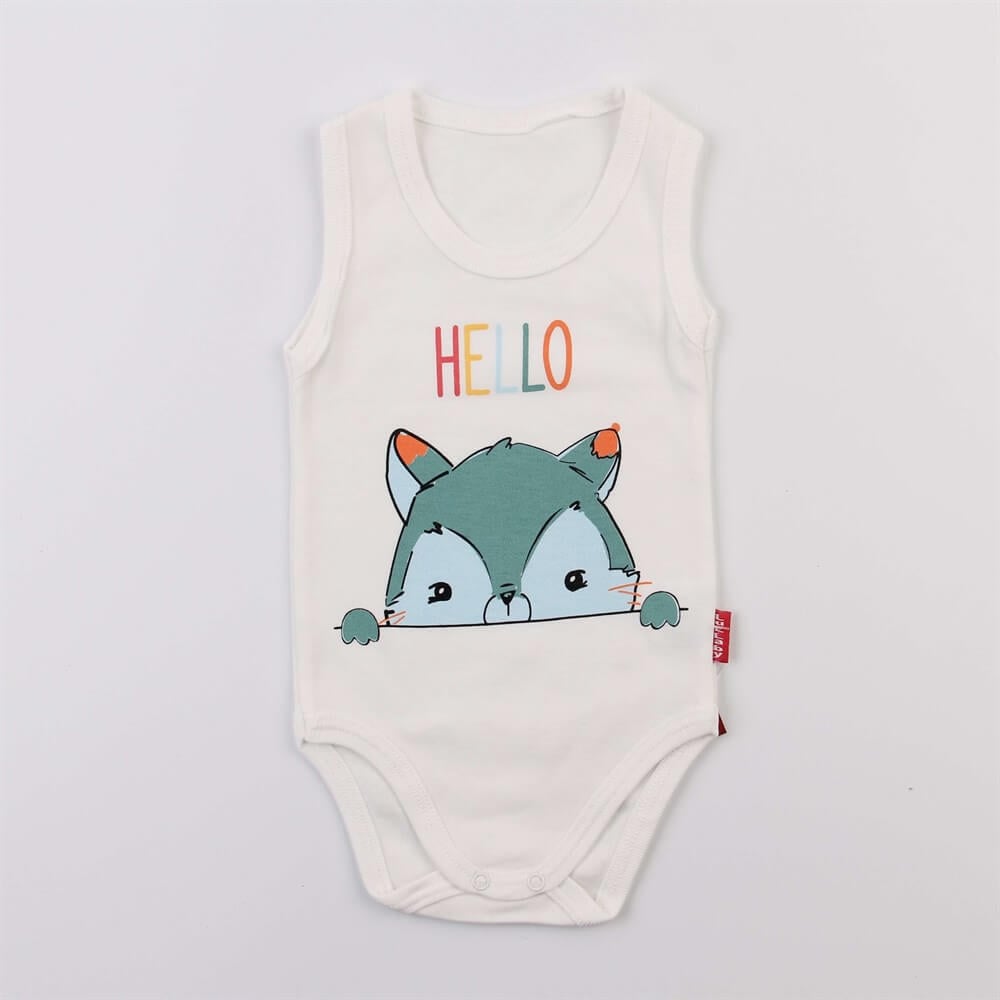Hello Rakun Baskılı Çıtçıtlı Atlet Badi