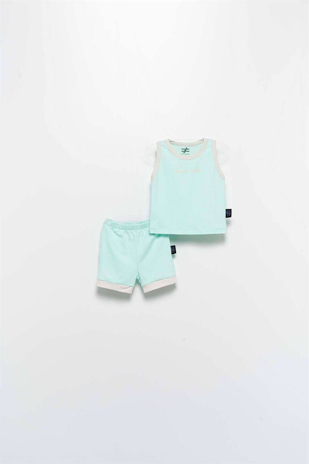 MOİNOİ ASKILI Mint ŞORTLU BEBE TAKIM MİNİROPA 