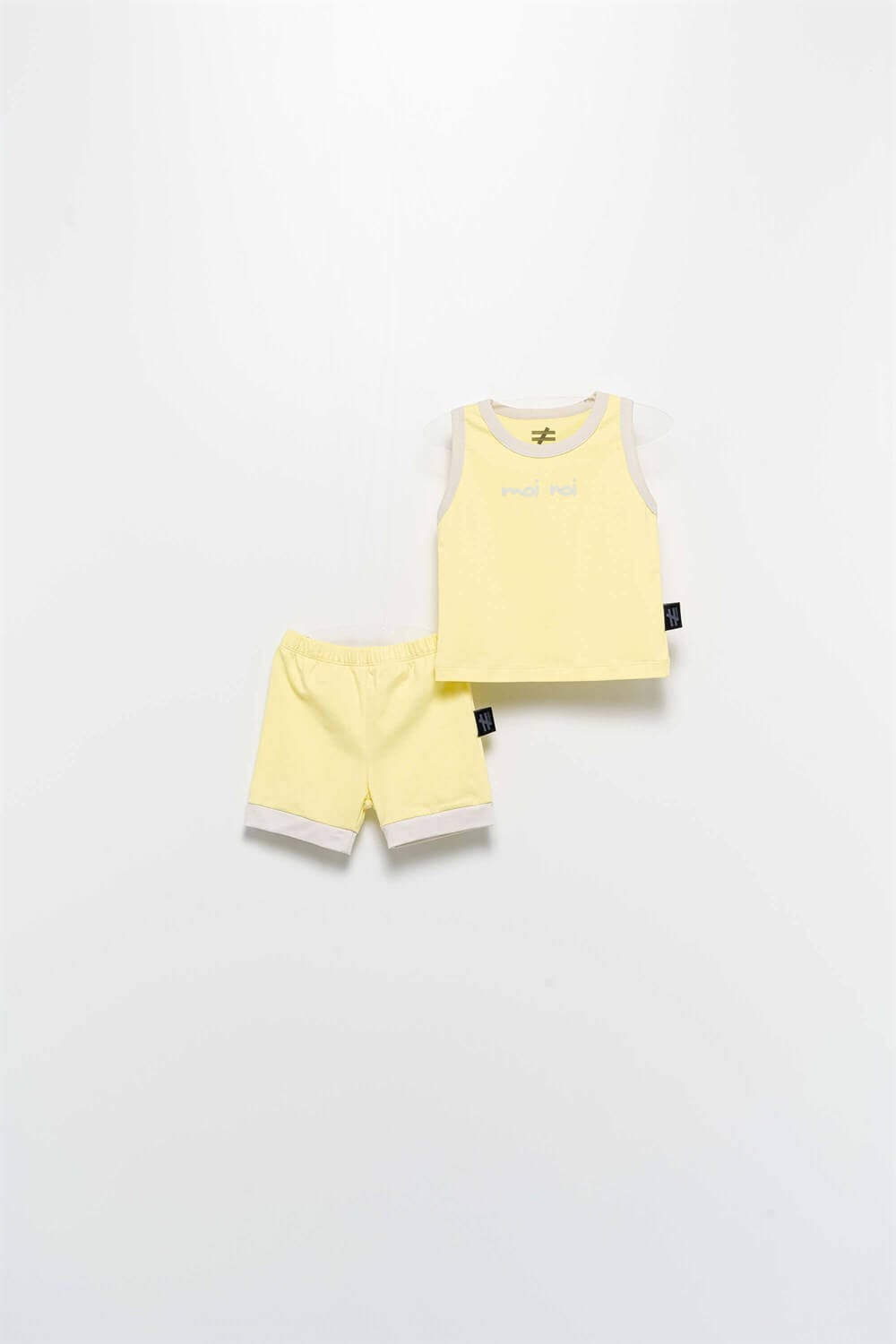 MOİNOİ ASKILI Sarı ŞORTLU BEBE TAKIM MİNİROPA 