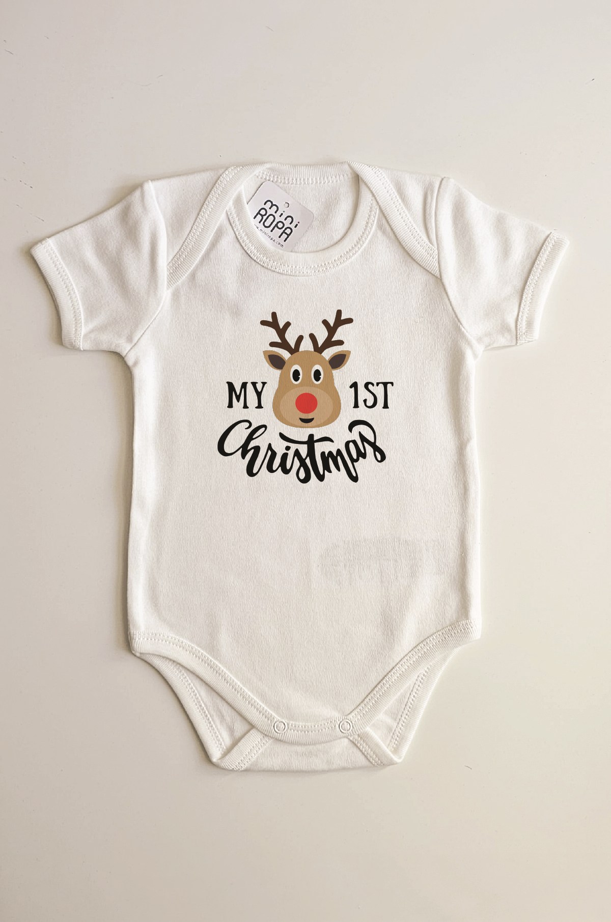 My First Christmas Geyik Yılbaşı Bebek Body