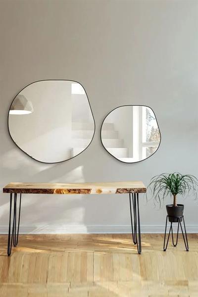 Ayna Wavy, Modern Dekoratif 2'li Duvar Aynası