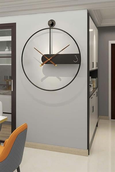(ORTABOY) Felicity Clock Modern Dekoratif Metal Duvar Saati