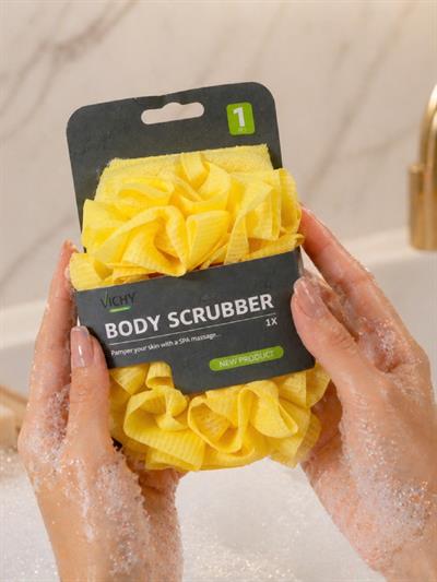 Banyo Lif Süngeri Body Scrubber Köpük Artırıcı Duş Lifi Vücut Temizleme VCHY-6984 SARI