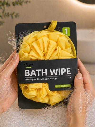 Banyo Lif Süngeri Body Scrubber Köpük Artırıcı Duş Lifi Vücut Temizleme  VCHY-7002 SARI