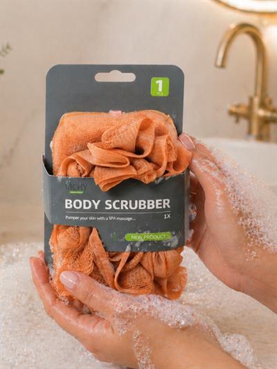 Banyo Lif Süngeri Body Scrubber Köpük Artırıcı Duş Lifi Vücut Temizleme VCHY-6984  KİREMİT