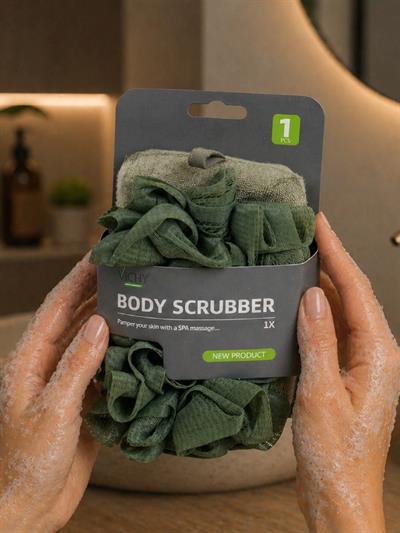 Banyo Lif Süngeri Body Scrubber Köpük Artırıcı Duş Lifi Vücut Temizleme  VCHY-6984 YEŞİL