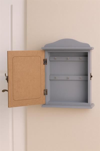 Dekoratif Ahşap Anahtarlık Kutusu Kelebek ve Çiçek Motifli Sweet Home Yazılı Duvar Askılığı BR-6632