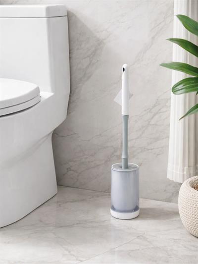 Modern Şeffaf Detaylı Tuvalet Fırçası ve Standı – Hijyenik, Minimal WC Fırçası VICHY-7049