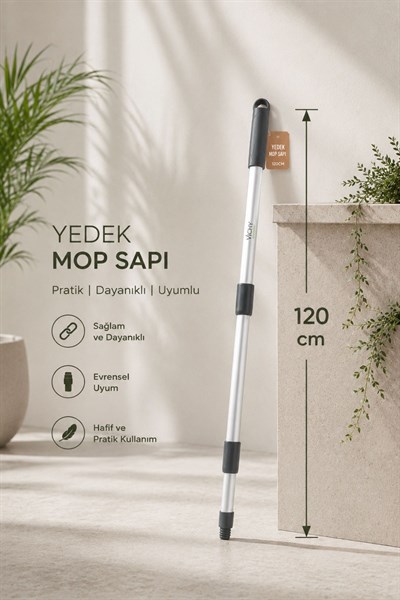Yedek Mop Sapı 120 cm – Dayanıklı Metal Gövde VICHY-7031 AYARLANABİLİR 120CM