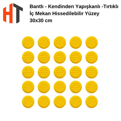 Bantlı - Tırtıklı -  İç Mekan Hissedilebilir Yüzey - Nokta 30x30 cm 