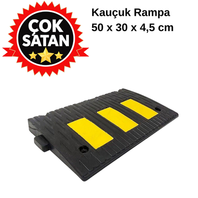 Kauçuk Rampa, Otopark Rampası, Kaldırım Rampası 50 x 30 x 4,5 cm 