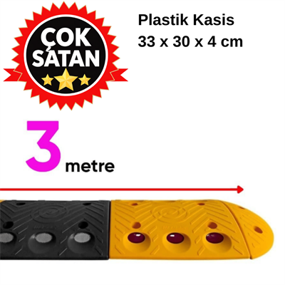 Oval Hız Kesici, Plastik Kasis Seti 3 Metre