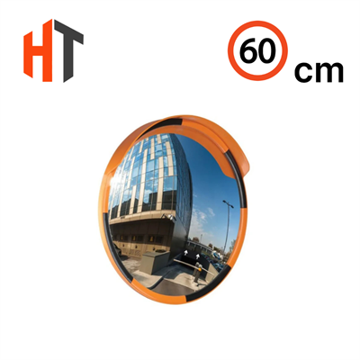 Trafik Güvenlik Aynası 60 cm Sarı-Siyah, Tümsek Ayna, Otopark Aynası