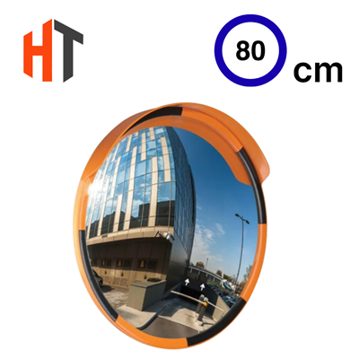 Trafik Güvenlik Aynası 80 cm Sarı-Siyah, Tümsek Ayna, Otopark Aynası