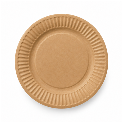 Karton Tabak Kraft Yuvarlak Çap 23 cm