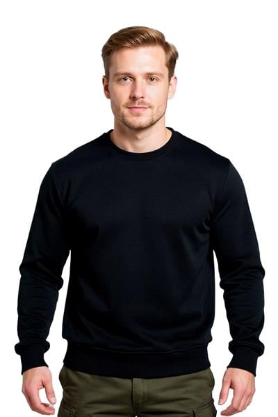Bisiklet Yaka Lacivert Sweatshirt