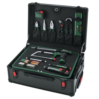 BOSCH 1600A02ZB4 Tekerlekli Dolu Takım Çantası - El Aleti Seti Profesyonel 119 Parça