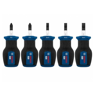 BOSCH 1600A03HU7 Düz ve Yıldız Uçlu Topaç Tornavida Takımı Pro PZ/SL 5 Parça