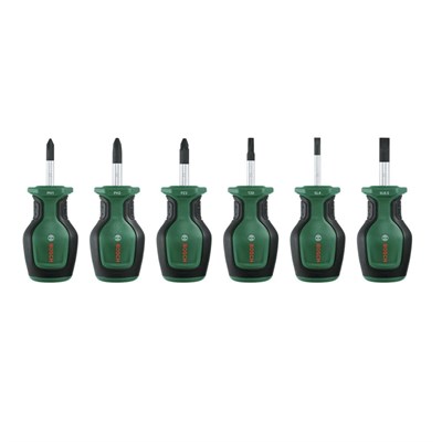 BOSCH 1600A032UK Düz ve Yıldız Uçlu Topaç Tornavida Takımı 6 Parça