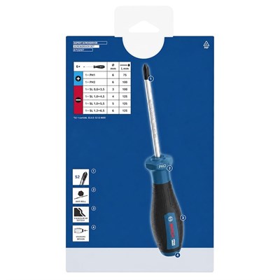 BOSCH Düz Ve Yıldız Uçlu Tornavida Takımı 6 Parça