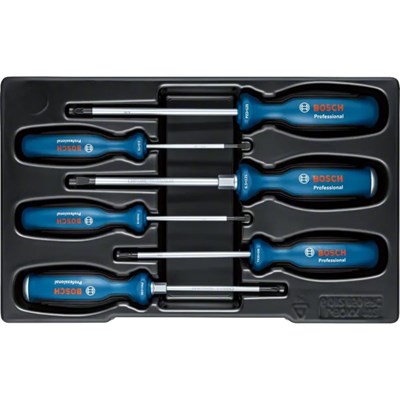 BOSCH 1600A02CV3 Düz Yıldız ve Torx Uçlu Tornavida Takımı 6 Parça