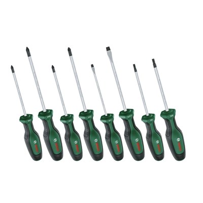 BOSCH 1600A02BX8 Düz Yıldız ve Torx Uçlu Tornavida Takımı 8 Parça