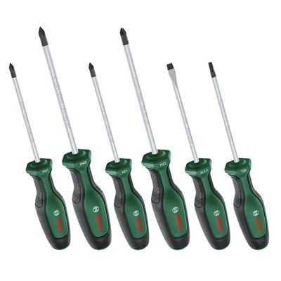 BOSCH 1600A027PM Düz Yıldız ve Torx Uçlu Tornavida Takımı 6 Parça