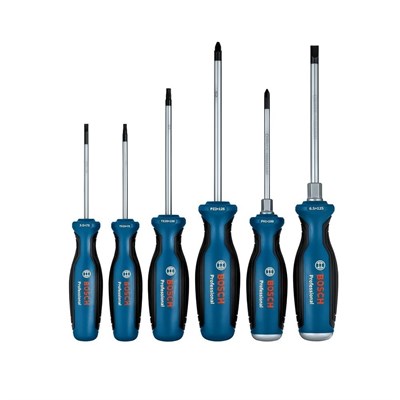 BOSCH 1600A02CV3 Düz Yıldız ve Torx Uçlu Tornavida Takımı 6 Parça