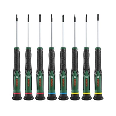 BOSCH 1600A02Z9M Elektronikçi Tip Klemens Tornavida Takımı 8 Parça