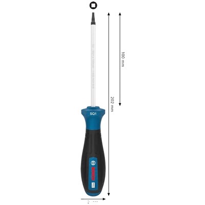 BOSCH 1600A039T0 Kare Uçlu Tornavida SQ1 x 100 mm