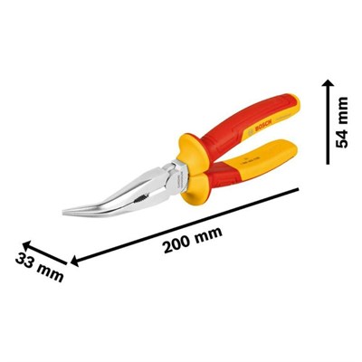 BOSCH 1600A02NE4 Kargaburun Eğri Uçlu VDE 200 mm