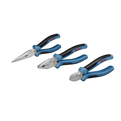 BOSCH 1600A016BG Pense Seti - Yan Keski, Kombine Pense, Kargaburun 3 Parça