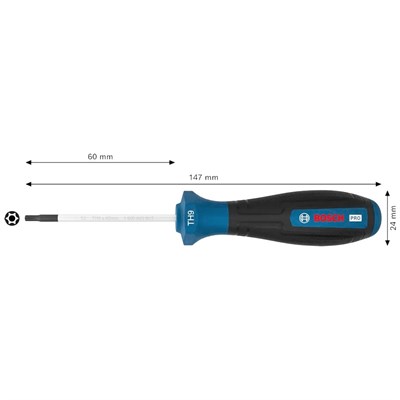 BOSCH 1600A039SH T9 Torx Uçlu Tornavida Delikli 60 mm